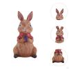 Bunny Figurine Statue Cute Creative Decorative Resin Sculpture Easter Decoration for Office