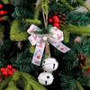 Christmas Bow & Bell Decoration with Hemp Rope and Berries - Tree Ornament