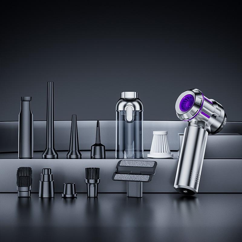 2025 New 16000PA Wireless Car Vacuum Cleaner Powerful Cleaning Machine Car Accessories Home Auto Mini Portable Cordless Cleaner Strong Suction