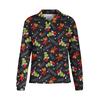 Women's Stand Collar Pullover Long Sleeve Top Christmas Print Sports Top