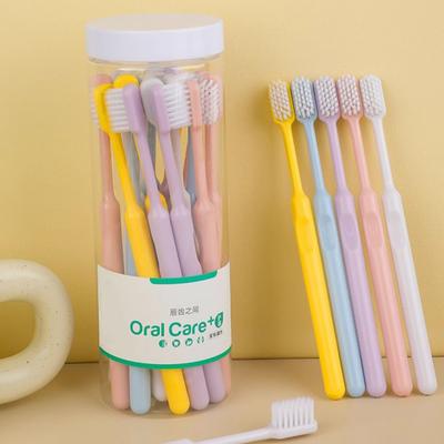 10Pcs Toothbrush Ergonomic Handle Anti-Slip Large Thick Grip Thin 0.01mm Bristles Deep Clean Sensitive Gums Toothbrush