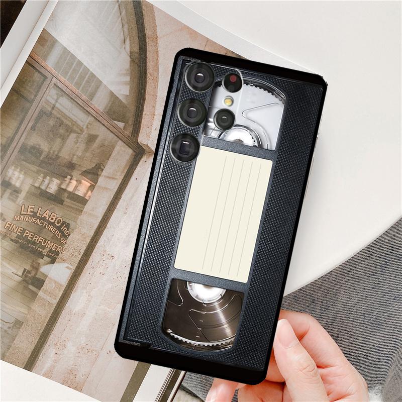 Retro-Kassettenband-Handyhülle Für Samsung Galaxy S25 Ultra S9 S10 S20 S21 S22 S23 S24 Plus S24 FE Bumper-Abdeckung