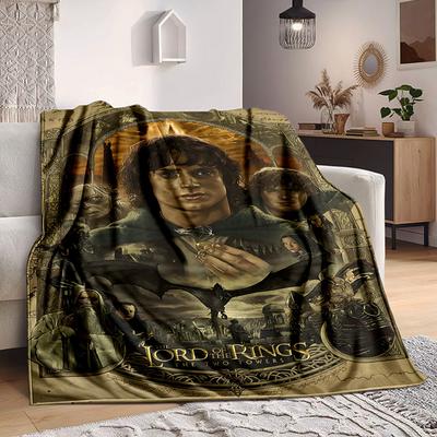 1pc Lord of the Rings Blanket Lightweight Flannel Throw For Sofa, Bed, Travel, Livingroom, Office, Couch, Chair, And Bed