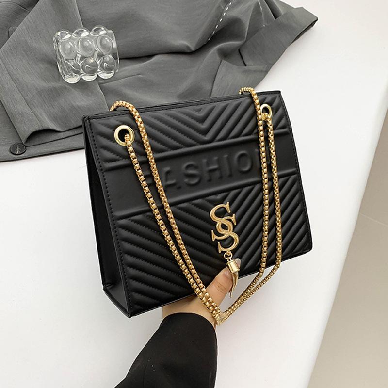 

Сумка-мессенджер через плечо для поездок на работу, большая вместимость, повседневная модная сумка-тоут 2024 года, новая простая модная женская сумка-мессенджер чёрный