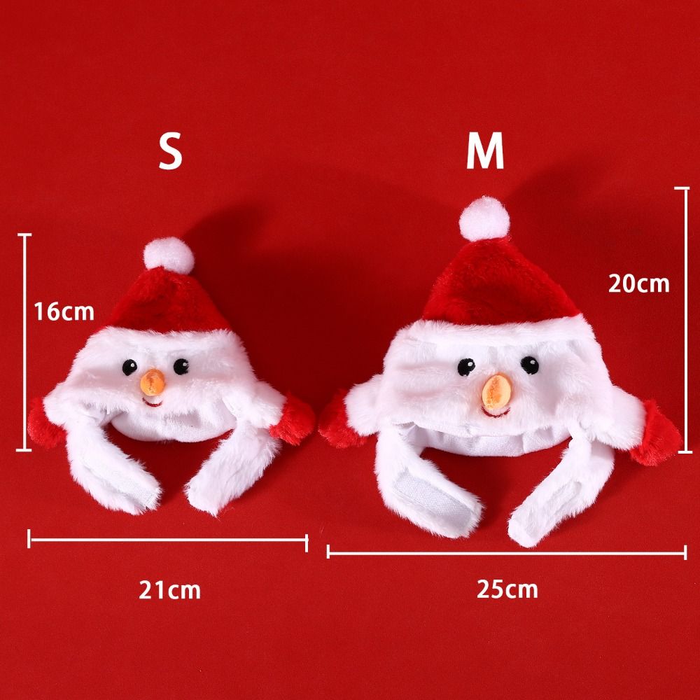 Cute Funny Cat Hat christmas tree Santa Claus Cat Cap Snowman Soft Pet Accessories Party Supplies