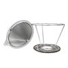 304 Stainless Steel Double-Layer Coffee Filter with Stand - Paper-Free Drip Funnel for Hand-Brewed Coffee