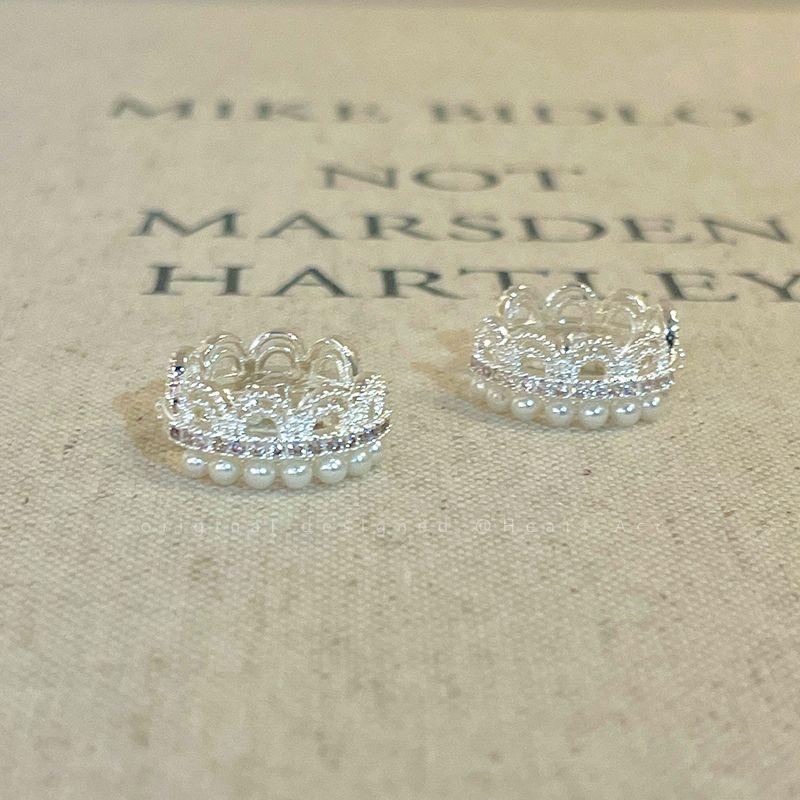 French Lace Pearl Zircon Earrings for Women Accessible Luxury Fancy Delicate Earrings Unique Beautiful Super Hot Ear Rings