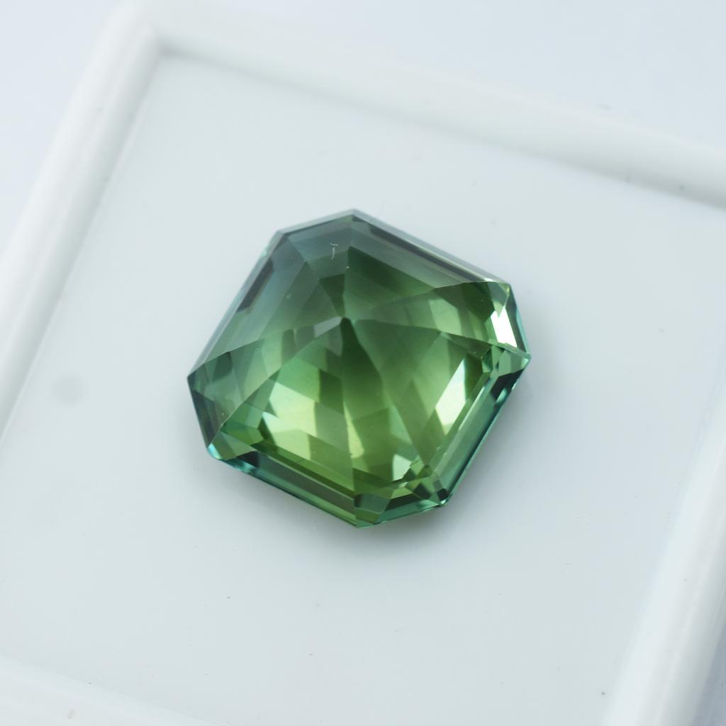 Natural Bluish Green Grandidierite Loose Gemstone 10.20 ct Square Cut for Jewelry Making and Crafts