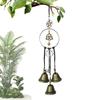Iron Witch Bell Vintage Wind Chimes Ornament Door Protection Hanging Witch Bell For Christmas Porch Wall Office Home Tree