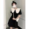 Women's Doll Neck Bubble Sleep Dress Women Doll Collar Puff Sleeve Dress
