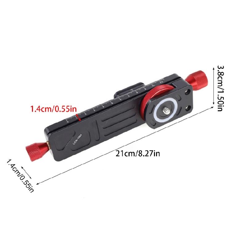 LCB-16M Makro Fotografický Posuvný Jezdec Vysoká Přesnost Čtení AS Kompatibilní QR Deska Stojan Ozubený Posuvný Jezdec