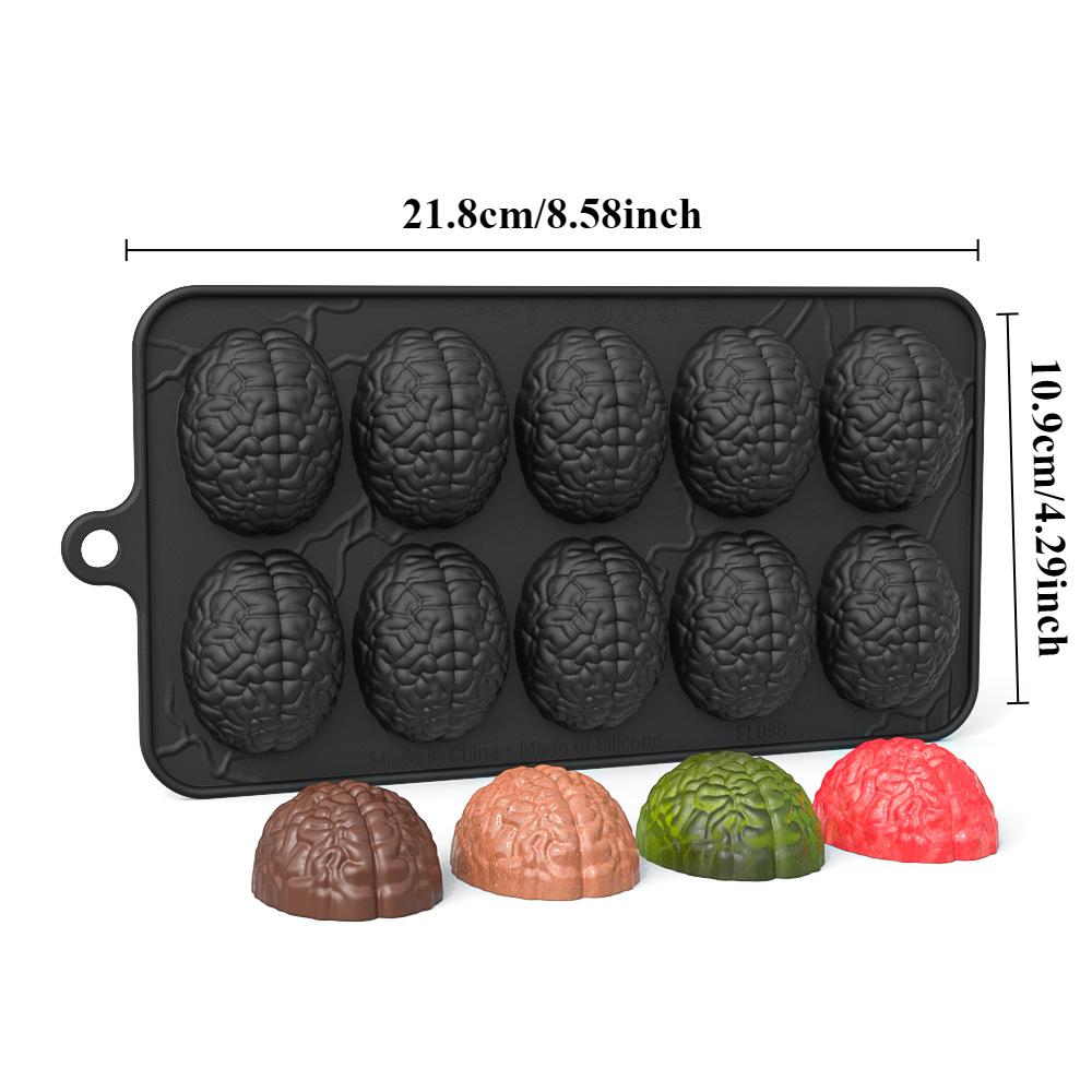 Halloween Chocolate Mold DIY Baking Brain Cake Mold Holiday Decoration Atmosphere Candy Mold