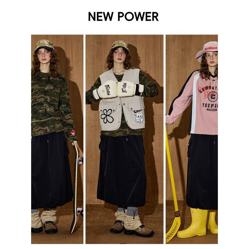 Coolhut Black Workwear Pocket High-Waisted Versatile Slimming Women's New Skirt