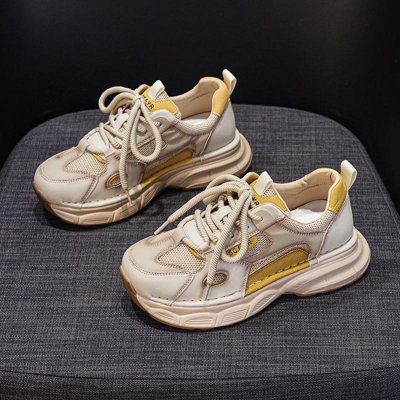 Lente en zomer nieuwe schoenen dames platform casual schoenen ademende mesh sneakers hardloopschoenen