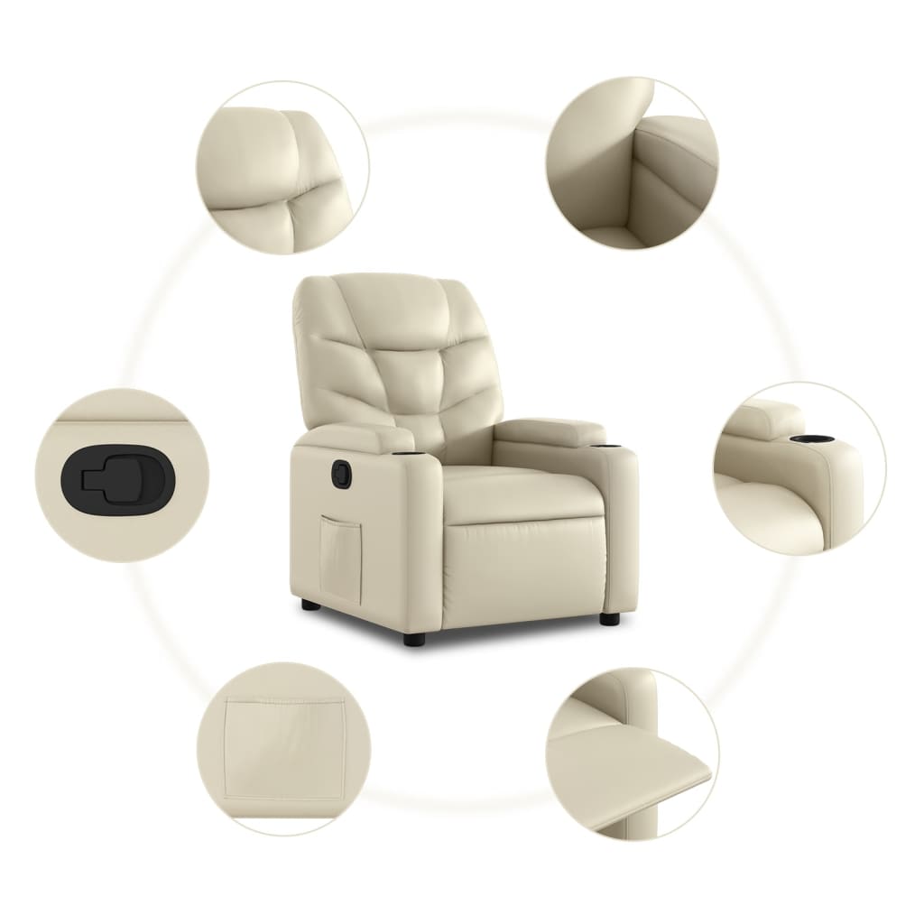Relax Chair Cream Synthetic Leather