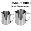 Stainless Steel Milk Frother Pitcher - Coffee Latte Art Jug with Measurement Mark Practical Espresso Barista Tool for Kitchen