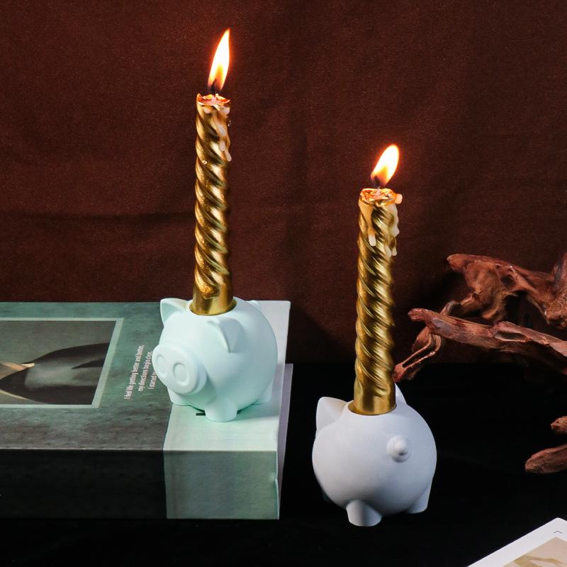 3D Piggy Hero silicone Candle Mold DIY cute pig nose gypsum craft resin cement casting mold handmade chocolate ice cake baking