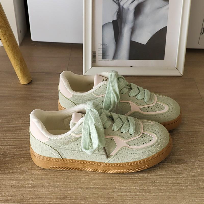 Korean version of retro German training shoes women's summer breathable women's shoes white shoes ins versatile fashion casual board shoes casu
