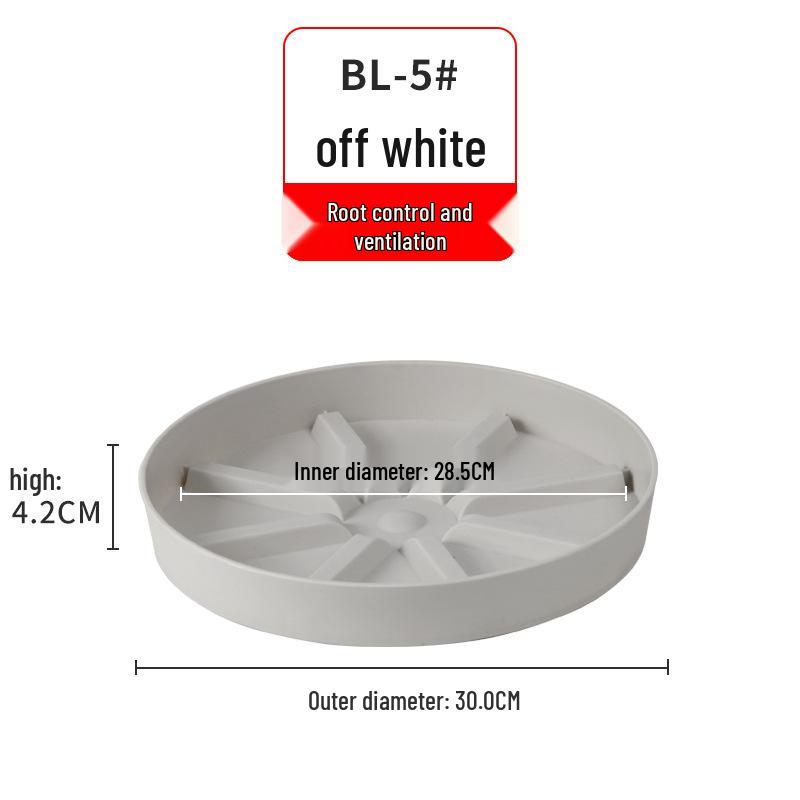 Round Plastic Gardening Tray for Succulents - Thickened, Breathable, and Root-Control Design