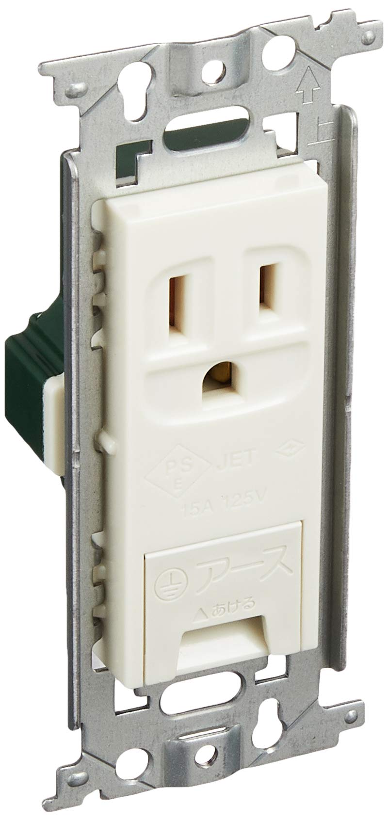 

Panasonic Grounding Outlet with Embedded Earth Terminal Flat Type WN1131