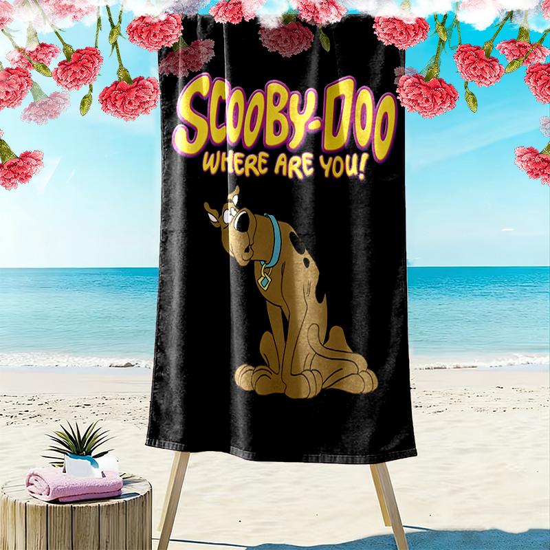 1pc SCOOBY-DOO Beach Towel, Outdoor Beach Towel Ideal Beach Necessities and Vacation Items