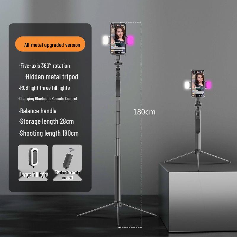 2025 Luxury All-Metal Selfie Stick & Tripod for Steady Video and Photos