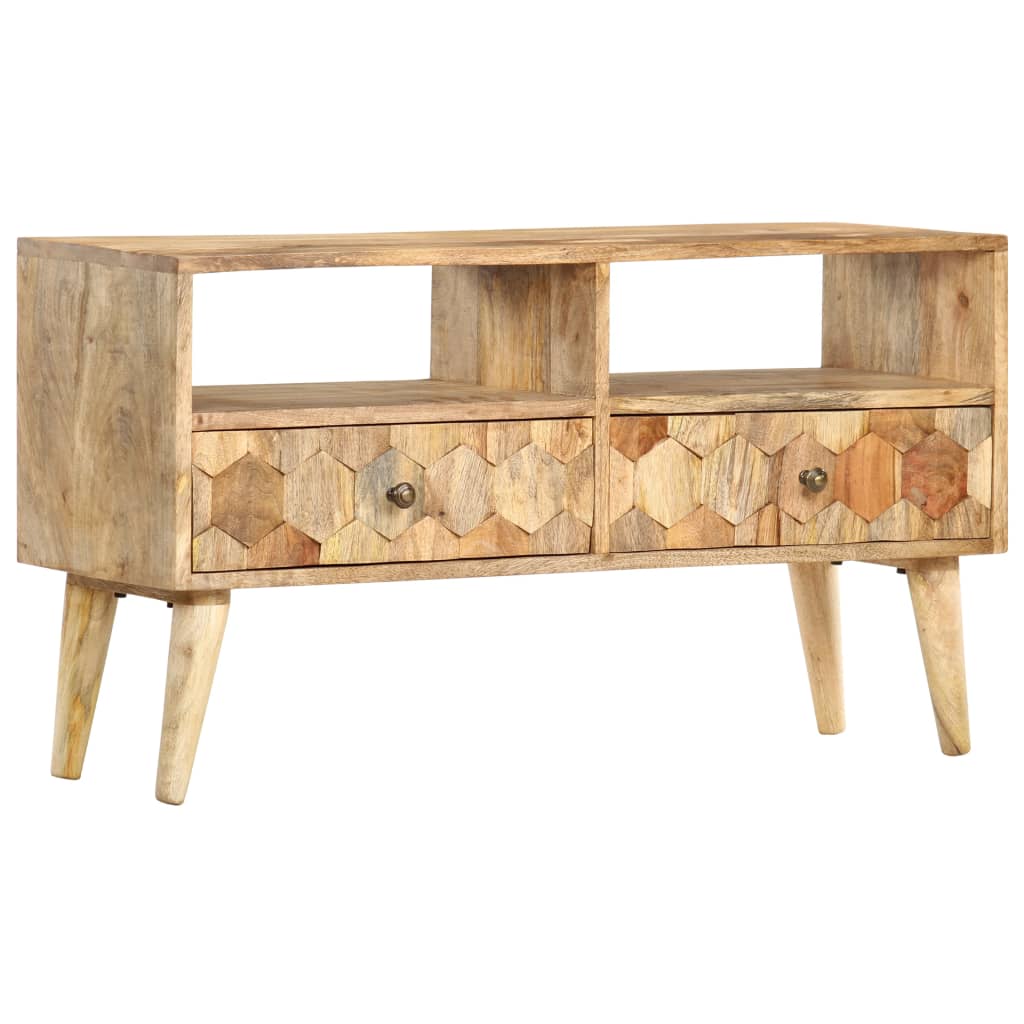 TV Stand 90 X 30 X 50 Cm Solid Mango Wood