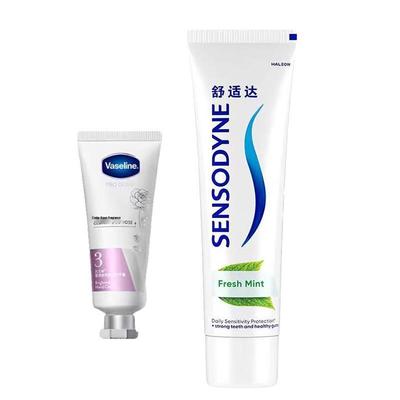 Sensodyne Fresh Mint Toothpaste (100g) & Vaseline Hand Cream (40g) Bundle