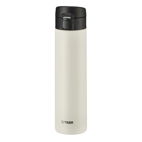 Tiger Thermos (TIGER) 600ml Water Bottle, Mug, One-Touch, Lightweight, Stainless Steel, Vacuum Insulated, Keeps Drinks Hot or Cold, White, MKA-K060WK