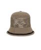 Bajal Va Top Button Knit Crochet Bucket Hat Brown