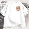 Panda Bear Bubu Dudu and Their Babies T Shirt Fashion Funny Couple T-shirt Women Men Fashion Casual Short Sleeve Tees Clothing