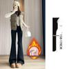 High-Waisted White Shark Pants: Fleece-Lined, Flared, Slimming, and Versatile for Autumn and Winter