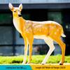 Luminous Fiberglass Sika Deer Sculpture for Garden Lawn Decoration