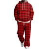 Completo con Felpa e Pantaloni da Tuta da Uomo con Vita Elastica, Outfit Casual Due Pezzi