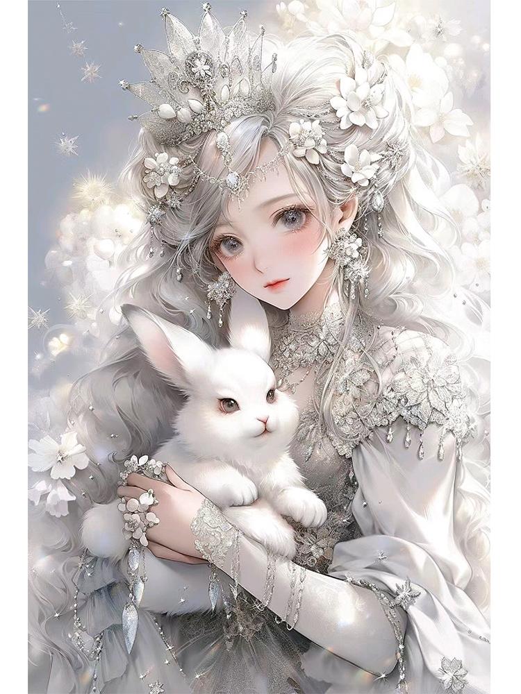 Diamond Painting Embroidery of the Zodiac and Anime Fairy Portrait Set 5DDIY Colorful Dragon, Rabbit, and Pig Home Decoration