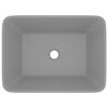 VidaXL Luxury Washbasin Countertop Sink Toilet Hand Basin Bathroom Cosmetic Room Rectangular Light Grey Matte 147048