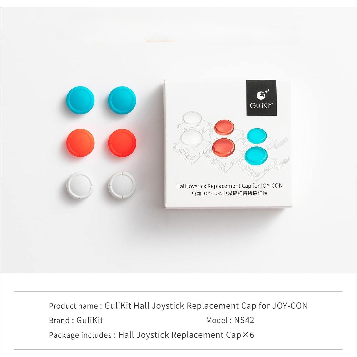 

Сменные колпачки для джойстика NS42, захват для большого пальца, совместимый с Switch, Switch OLED и Switch Lite Joy-con Hall, сменный комплект для ремонта 6*6*1.8cm