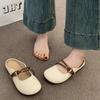 Mary Jane bag head half slippers women's summer wear versatile 2025 new flat bottom one pedal half support single shoes soft sole