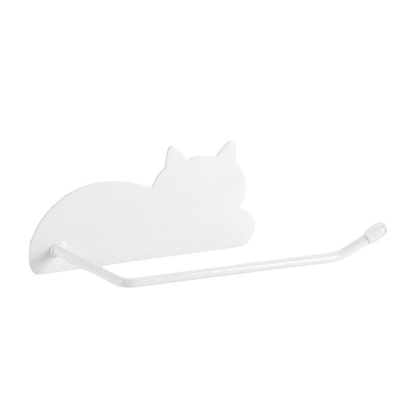Katze Nicht-Bohrend Fauler Lappenhalter Toilettenpapier Frischhaltefolie Wandmontiertes Lagerregal Küche Edelstahl Handtuchhalter Neu