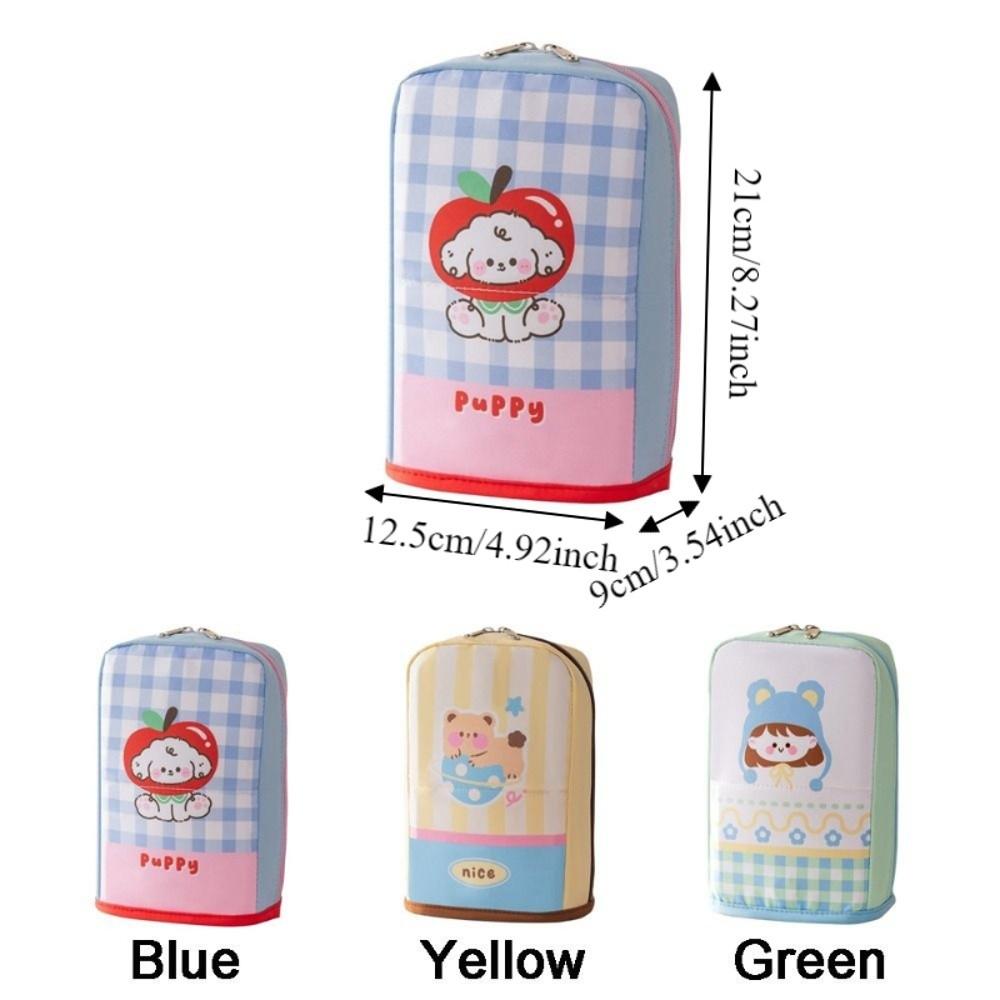 Oxford Cloth Standing Cosmetic Pouch Dust-proof Makeup Brush Holder Makeup Organizer  Pen Storage