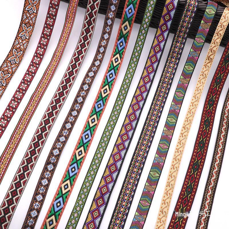 Ethnic Lace Woven Ribbon: Chinese Embroidery Jacquard for DIY Clothing & Home Textiles