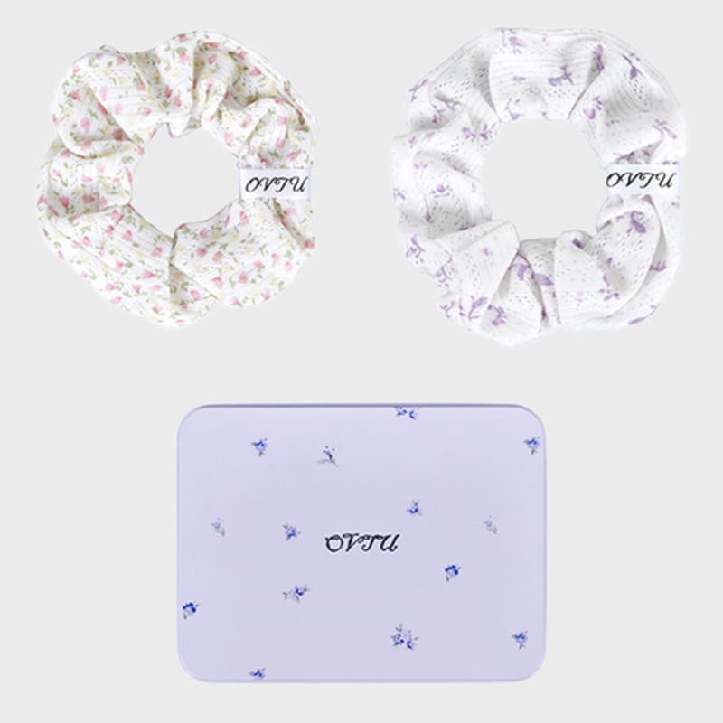 OVT-U Blooming Cotton Scrunchie Set_2 Colors