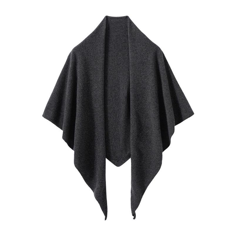 Women's 100% Pure Cashmere Triangle Scarf - Autumn/Winter Style, Warm and Versatile Knit Shawl