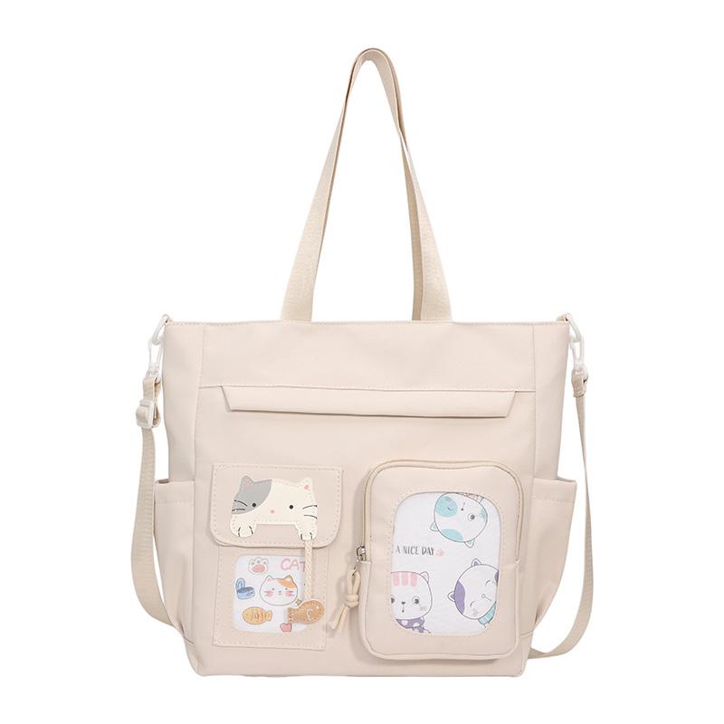 Borsa a tracolla da studente per campus, grande capacità, borsa a spalla da donna, borsa a mano