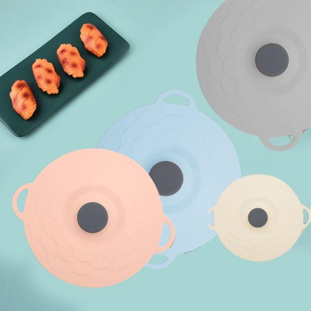 5Pcs Sealed Food Fresh Cover Anti-spill Tableware Pot Lid Universal Fresh Keeping Cover Plates