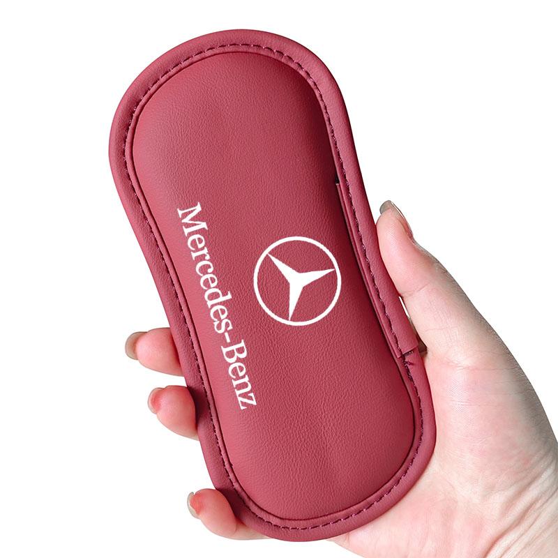 1Pcs Leather Car Pillow Car Knee Pad Elastic Memory Foam Leg Pad For Mercedes Benz AMG W204 W203 W212 W211 W124 W210 GLC GLE E CLA GLA W205 W211