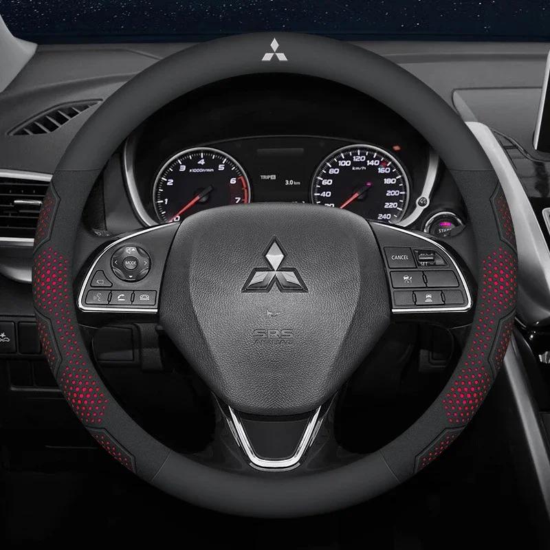 Auto Wildleder Kohlefaser Leder Lenkradabdeckung für Mitsubishi Outlander Pajero Asx Lancer EX Evolution L200 Triton RALLIART
