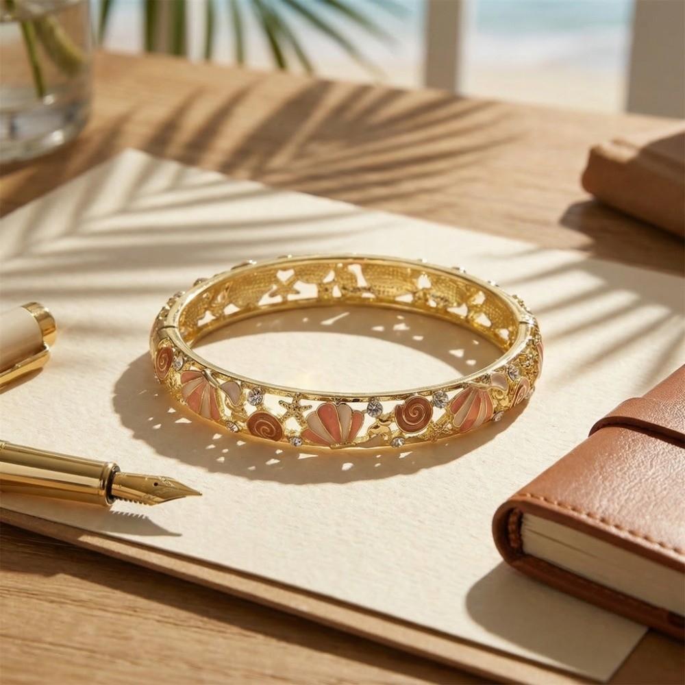 Rhinestone Flower Crystal Bangle Hollow Women's Hand Bracelet Jewelry Gifts