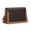 Michael Kors Mk Jessie Vintage Monogram Color Block Flap Letter Logo Leather Messenger Bag Women Bags Acorn-Brown 30F9GI6L2B-252
