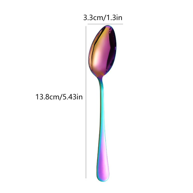 304 Edelstahl Gewürzlöffel Kaffeelöffel Eis Dessertlöffel Mini Rührlöffel Küchenzubehör Geschenk